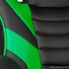 bemada BMD1109GR Gamer forgószék karfával, max. 110 kg terhelhetőséggel, zöld-fekete