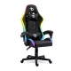 bemada BMD1115BK Irodai forgószék, RGB LED-es világító gamer szék karfával, párnával, max. 120 kg terhelhetőséggel, fekete