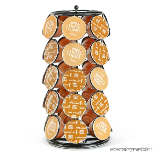 Bewello Fém kávékapszula tartó 35 db Dolce Gusto kapszulához, álló kivitel, fekete (BW0997)