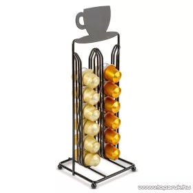   Bewello Fém kávékapszula tartó 28 db Nespresso kapszulához, álló kivitel, fekete (BW0998)
