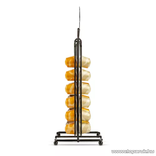 Bewello Fém kávékapszula tartó 28 db Nespresso kapszulához, álló kivitel, fekete (BW0998)