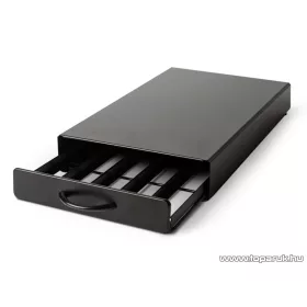   Bewello Fém kávékapszula tartó 50 db Nespresso kapszulához, fiókos, matt fekete (BW1000A)