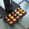 Bewello Fém kávékapszula tartó 50 db Nespresso kapszulához, fiókos, matt fekete (BW1000A)