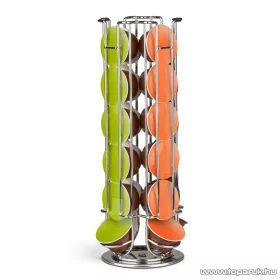   Bewello Fém kávékapszula tartó 24 db Dolce Gusto kapszulához, álló kivitel, króm (BW1001B)