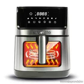   bewello BW1002C XXL Digitális érintőgombos alul-felül fűtőszálas forrólevegős olaj nélküli légkeveréses Air Fryer sütő, olajsütő, fritőz, 7,5 literes, 2000 W