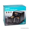 bewello BW1002D XXL Digitális érintőgombos alul-felül fűtőszálas dupla kosaras forrólevegős olaj nélküli légkeveréses Air Fryer sütő, olajsütő, fritőz, 8 literes, 2200 W
