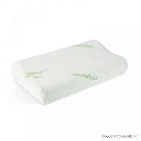   bewello BW2007 Bamboo Poliészter bambusz memóriahabos anatómiai párna, 50 x 30 x 10 cm 