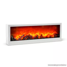   bewello BW2015 Elemes LED dekor kandalló, fehér, 60 x 10 x 20 cm