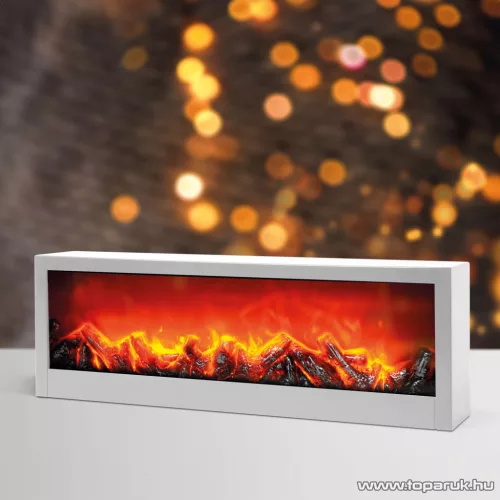 bewello BW2015 Elemes LED dekor kandalló, fehér, 60 x 10 x 20 cm