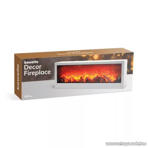 bewello BW2015 Elemes LED dekor kandalló, fehér, 60 x 10 x 20 cm