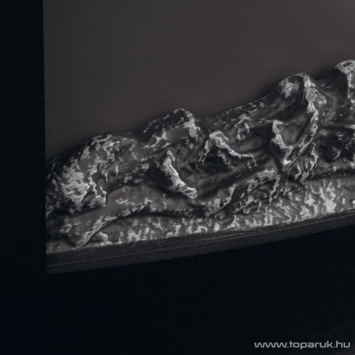 bewello BW2019 Elektromos LED-es, íves fali / szabadonálló kandalló hősugárzó + távirányító, 2000 W, fekete