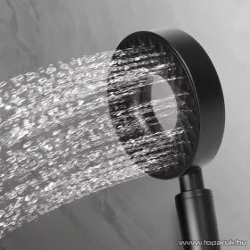   bewello BW3013 Ergonomikus zuhanyfej 3 funkcióval, rejtett kapcsolóval, matt fekete