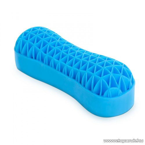 bewello BW4006 Szilikon gél nyakpárna, cipzáros huzattal, kék, 27 x 9 x 9 cm