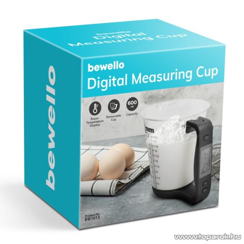 Bewello BW1015 Digitális konyhai mérőkancsó, 600 ml méréshatár