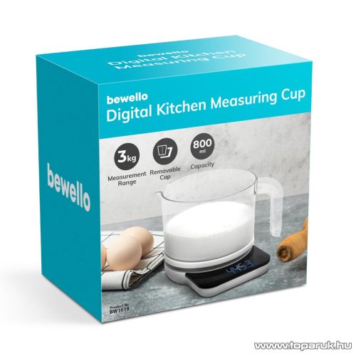 Bewello BW1019 Digitális konyhai mérőkancsó, 800 ml méréshatár