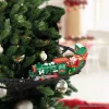 Bewello Christmas Tree Train elemes, világító és hangot adó, karácsonyfára szerelhető kisvasút, karácsonyi vonat szett