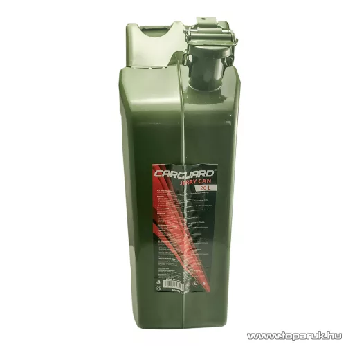 Carguard 10889C Fém üzemanyag kanna, zöld, 20 literes