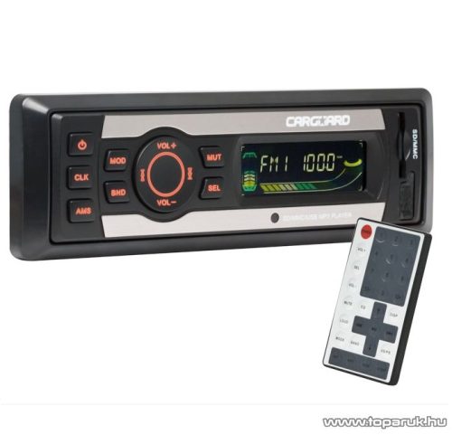 Carguard MP3 lejátszós fejegység FM tunerrel és SD/USB olvasóval (39701)