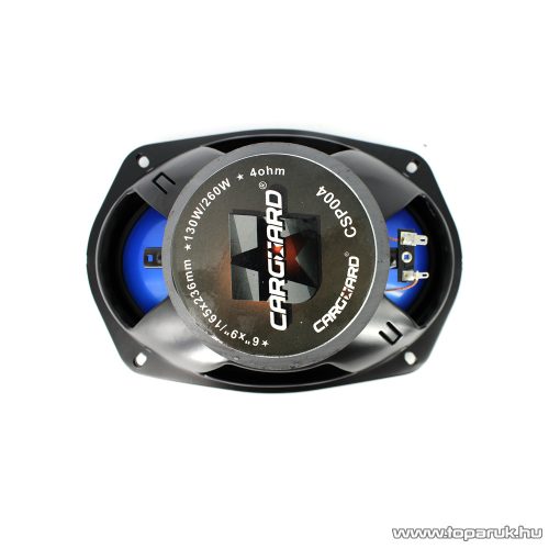 Carguard CSP004 Ovális autóhangszóró pár, 2 utas, 6 x 9", 4 Ohm, 165 x 236 mm, 260W-os (36969)