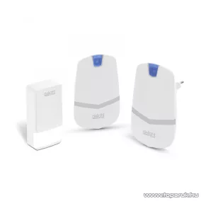   delight Digitális elem és vezeték nélküli kinetic csengő, két vevőegységgel, max. 100 m hatótávolság, fehér (55342WH-2)
