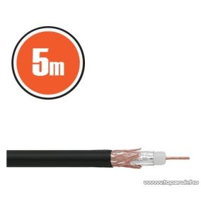   Delight Koax kábel, RG 6, 75 ohm, fekete, 5 m / tekercs (NX20034x5)