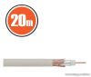 Delight Koax kábel, RG 6, 75 ohm, fehér, 20 m / tekercs (NX20035x20) - megszűnt termék: 2017. április
