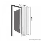   Delight 11608WH szúnyogháló függöny ajtóra, 4 db szalag, max. 100 x 220 cm, fehér