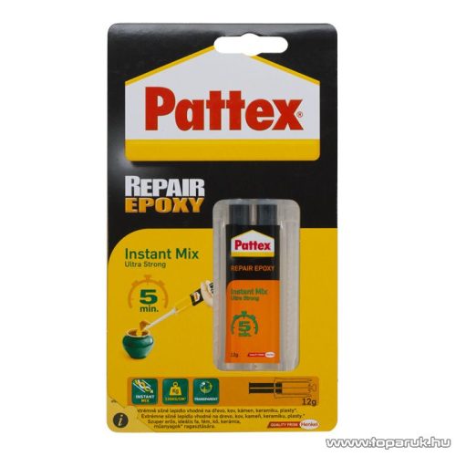 Pattex Univerzális epoxi ragasztó keverőszárral, 12 g (H1519057)