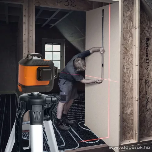 Handy 10053 Akkumulátoros 3D / 360°-os lézeres szintező szett, szemüveggel, konzollal, max 15 m