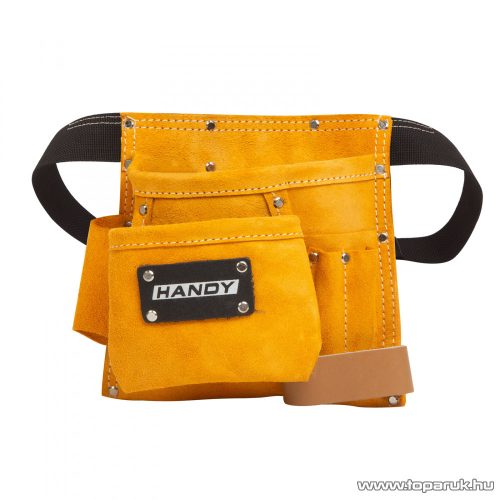 Handy Hasított bőrből készült övtáska, szerszámtartó és szegtartó táska, 20 x 21 cm (10262)