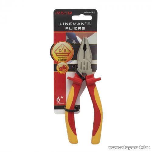 Handy 10352 Szigetelt kombinált fogó, 170 mm, 1000V-ig