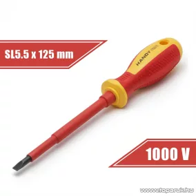   Handy 10563 Szigetelt csavarhúzó 1 x 5,5 x 125 mm, 1000V-ig