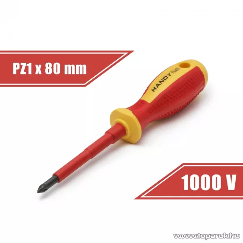 Handy 10571 Szigetelt csavarhúzó, PZ1 x 80 mm, 1000V-ig