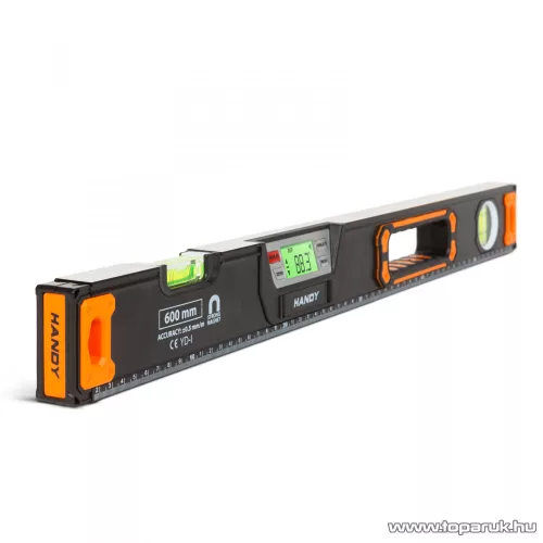 Handy 10625B Professzionális digitális vízmérték LCD kijelzővel, hangjelzéssel, 600 mm
