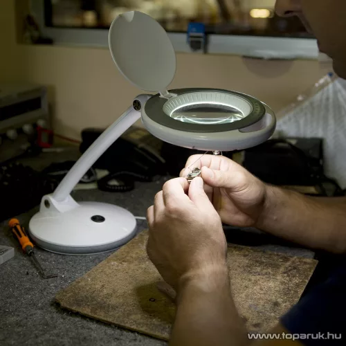 Handy LED-es nagyítós lámpa nagyító lencse foglalattal (nagyító lencse nélkül), 4" - 100 mm (10796)