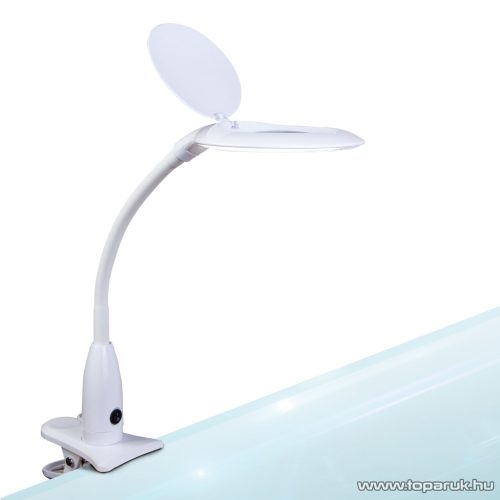 Handy LED-es nagyítós asztali lámpa, 5x nagyítás, csíptethető rögzítőtalppal (10800)