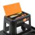 Handy Műanyag gurulós szék szerszámtartóval, 44 x 32 x 31 cm (10998)