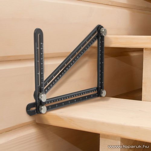 Handy 10999 Fém négyoldalú vonalzó, szögmásoló, 31 x 18 cm 