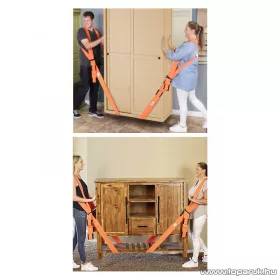   HANDY 55710B Bútorszállító heveder hátpánttal és csuklópánttal, 2 személy részére, 2800 x 45 x 1,2 mm