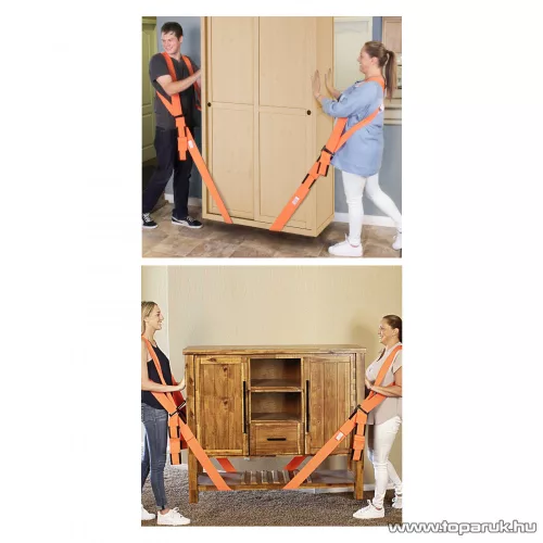 HANDY 55710B Bútorszállító heveder hátpánttal és csuklópánttal, 2 személy részére, 2800 x 45 x 1,2 mm