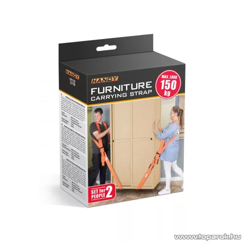 HANDY 55710B Bútorszállító heveder hátpánttal és csuklópánttal, 2 személy részére, 2800 x 45 x 1,2 mm