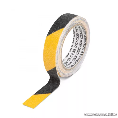 Handy Ragasztószalag, csúszásmentes, 5 m x 25 mm, sárga - fekete (11087B)