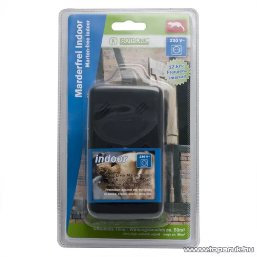 ISOTRONIC 90151 Ultrahangos beltéri kártevőriasztó, menyétriasztó és nyestriasztó 230V, 50 m2 (55645)