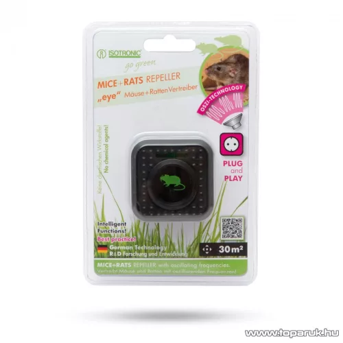 Isotronic Eye 55626B Hálózati elektromos egérriasztó, LED visszajelzővel (hatótávolság max. 30 m2)