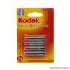 Kodak ZINC extra heavy duty AAA mikro ceruza elem, LR03, Zn, 1,5 V, 4 db/csomag (18802-4)
