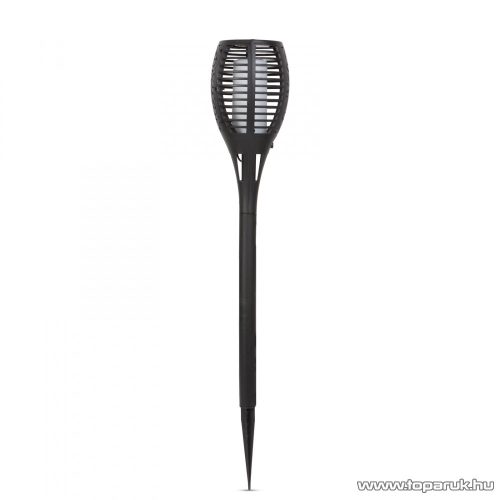 Napelemes, lángokat imitáló kerti szolár LED lámpa, fekete (11262)