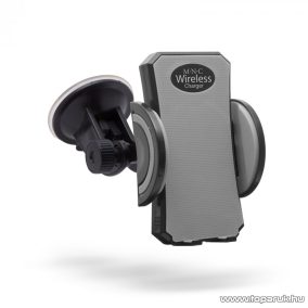   MNC 55059 Tapadókorongos vezeték nélküli autós töltő és tartó, MicroUSB csatlakozóval