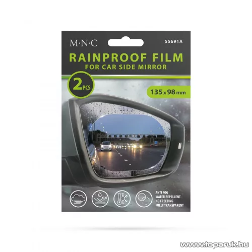 MNC Méretre vágható vízlepergető fólia visszapillantó tükörre, 98 x 135 mm, 2 db / csomag (55691A)