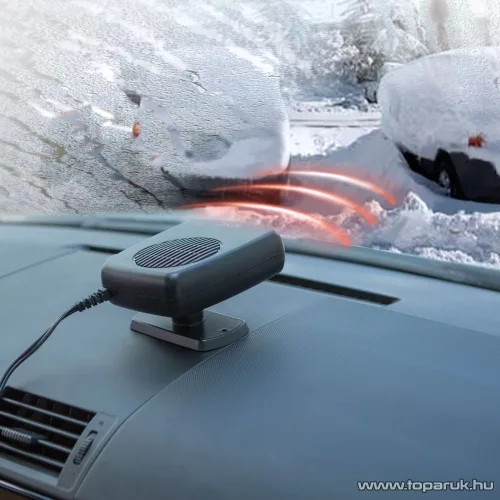 MNC Autós páramentesítő és fűtőventilátor, 12V, szivargyújtós, fekete (55695)