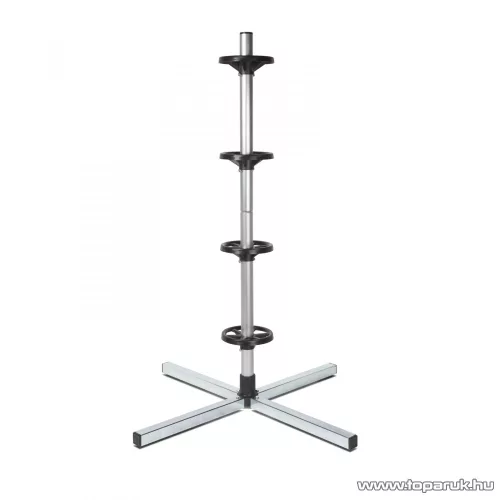 MNC Nagy teherbírású fém keréktartó, felnitároló, abroncstároló állvány, 75 x 75 x 102 cm, max 70 kg (55778)